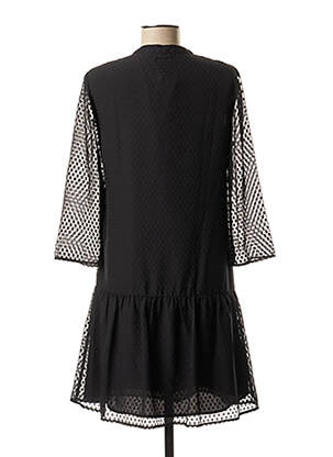 Robe courte coupe fluide manches 3/4 noir ONE STEP femme