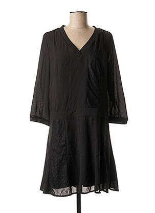 Robe courte manches 3/4 manches 3/4 noir ONE STEP femme