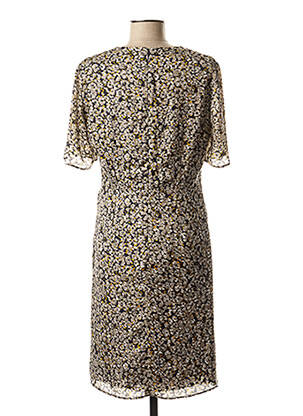 Robe mi-longue fermeture zippée au dos manches courtes bleu ONE STEP femme