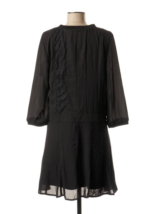 Robe courte manches 3/4 manches 3/4 noir ONE STEP femme