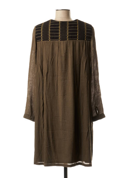 Robe mi-longue vert ONE STEP pour femme