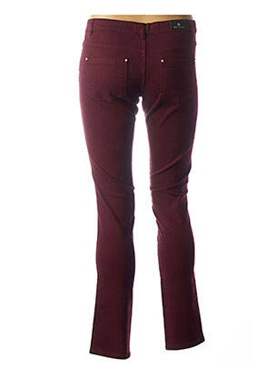 Pantalon slim taille basse taille basse rouge IKKS femme