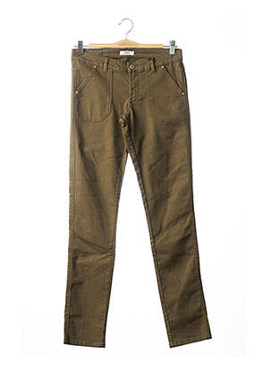 Pantalon slim taille basse taille basse vert IKKS femme