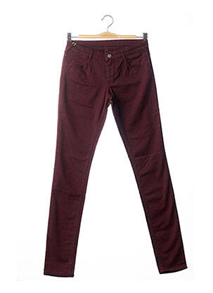 Pantalon slim taille basse rouge LE TEMPS DES CERISES fille