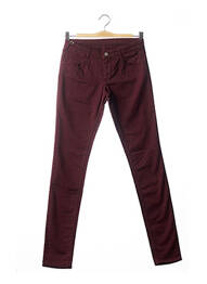 Pantalon slim taille basse rouge LE TEMPS DES CERISES fille