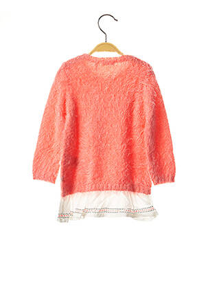 Robe mi-longue col rond manches longues rose IKKS fille