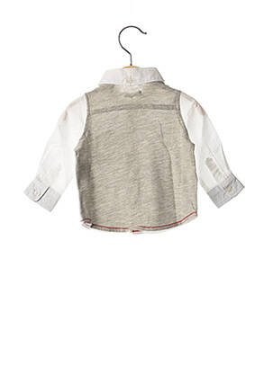Chemise manches longues manches longues blanc IKKS garçon
