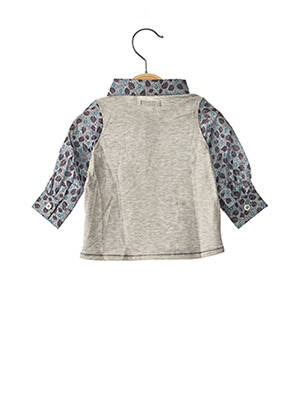 Chemise manches longues manches longues bleu IKKS garçon