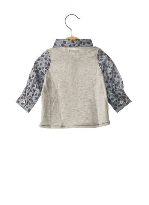 Chemise manches longues bleu IKKS pour garçon