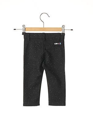 Pantalon slim stretch taille ajustable noir IKKS fille