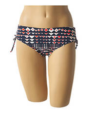 Bas de maillot de bain effet matière satinée culotte bleu BELCOR femme