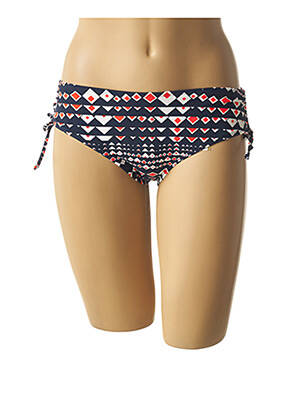 Bas de maillot de bain effet matière satinée culotte bleu BELCOR femme
