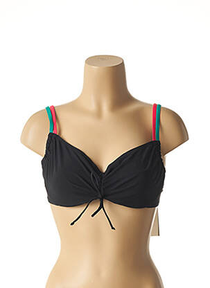 Haut de maillot de bain stretch noir BELCOR femme