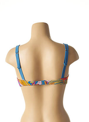 Haut de maillot de bain stretch haut soutien-gorge moulé bleu BELCOR femme