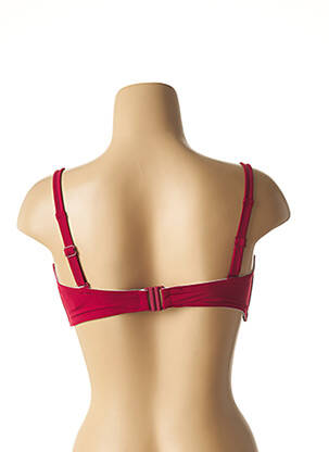 Haut de maillot de bain stretch haut soutien-gorge moulé rouge BELCOR femme