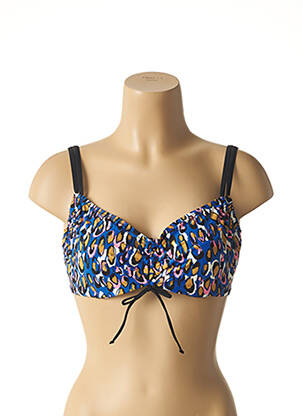 Haut de maillot de bain stretch bleu BELCOR femme
