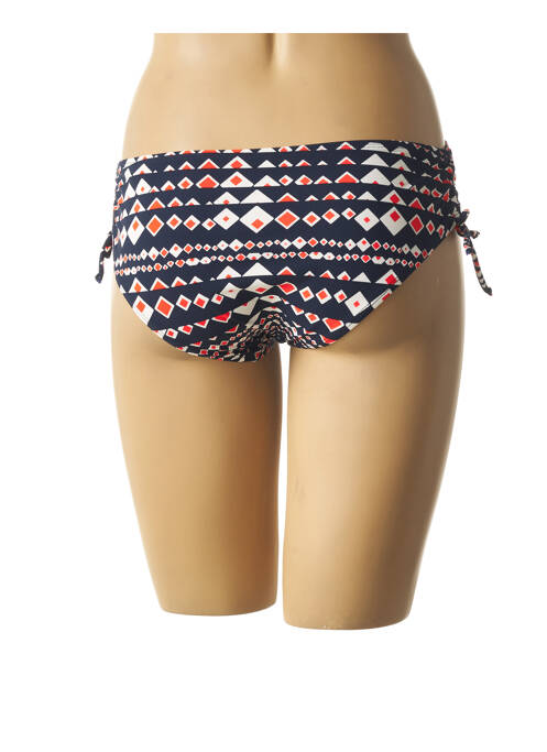 Bas de maillot de bain effet matière satinée culotte bleu BELCOR femme