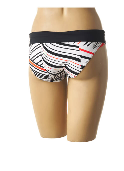 Bas de maillot de bain imprimé rayures culotte noir BELCOR femme