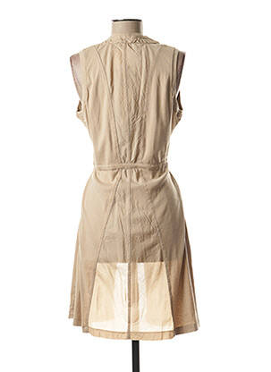 Robe mi-longue sans manche sans manche beige SANDWICH femme