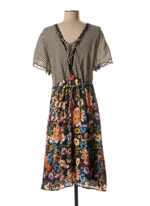 Robe mi-longue noir FRED SABATIER pour femme