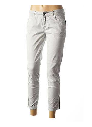 Pantalon 7/8 stretch taille basse gris SO SOON femme