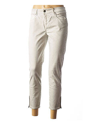 Pantalon 7/8 stretch taille basse gris ET COMPAGNIE femme