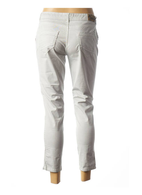 Pantalon 7/8 stretch taille basse gris SO SOON femme
