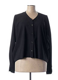 Chemisier coupe droite manches longues noir ELEMENTE CLEMENTE femme