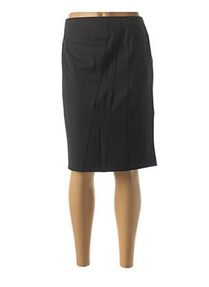 Jupe mi-longue coupe droite noir QUATTRO femme