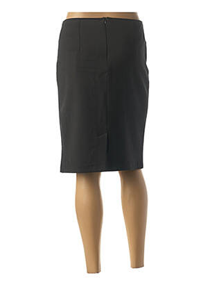Jupe mi-longue coupe droite noir QUATTRO femme
