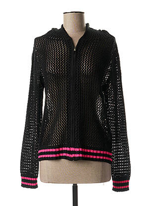 Gilet manches longues col rond noir SEE THE MOON femme