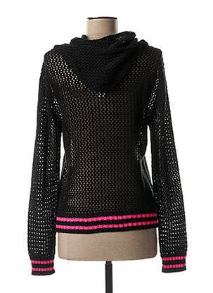 Gilet manches longues col rond noir SEE THE MOON femme