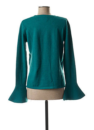 Pull coupe droite manches longues vert PAUL BRIAL femme