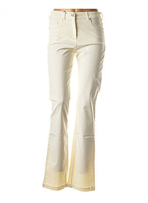 Pantalon flare stretch taille basse beige PAUL BRIAL femme