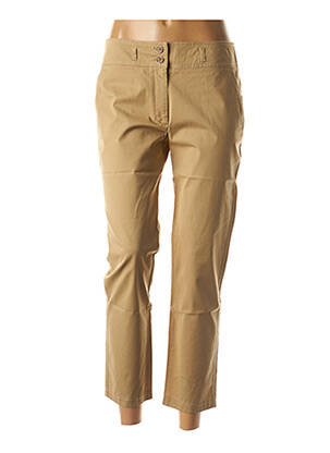 Pantalon 7/8 stretch taille normale beige RIVIERES DE LUNE femme