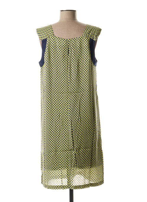 Robe mi-longue jaune FELINO pour femme