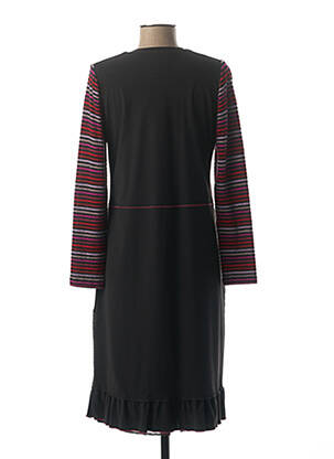 Robe mi-longue manches longues manches longues noir MERI & ESCA femme