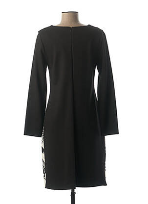 Robe mi-longue imprimé fantaisie manches longues noir MERI & ESCA femme