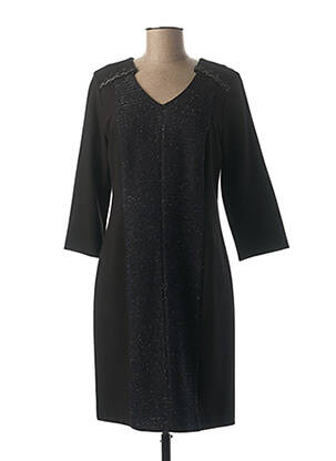 Robe mi-longue sans manche sans manche noir GUY DUBOUIS femme