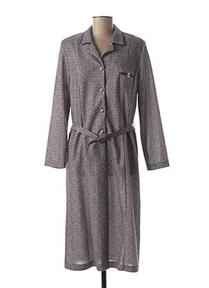 Robe mi-longue manches longues manches longues rose GUY DUBOUIS femme