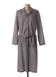 Robe mi-longue manches longues manches longues rose GUY DUBOUIS femme