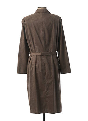 Robe mi-longue manches longues manches longues marron FRANCE RIVOIRE femme