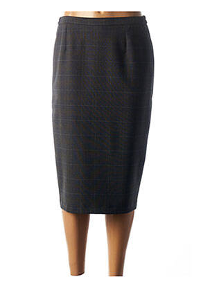 Jupe mi-longue coupe droite gris IMPULSION femme