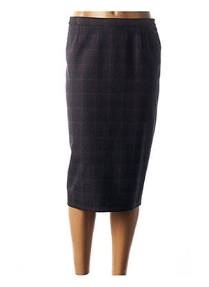 Jupe mi-longue coupe droite violet FRANCE RIVOIRE femme