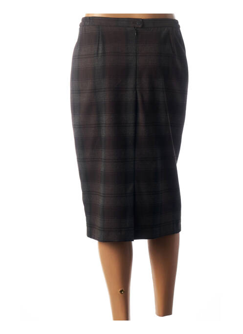 Jupe mi-longue gris GUY DUBOUIS pour femme