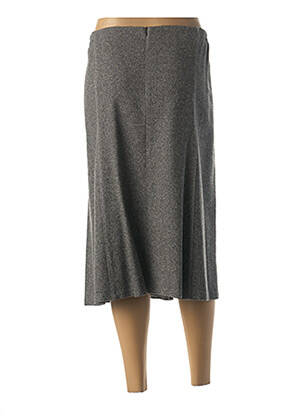 Jupe mi-longue stretch gris FRANCE RIVOIRE femme
