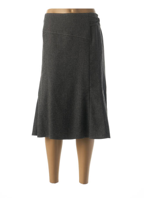 Jupe mi-longue gris FRANCE RIVOIRE pour femme