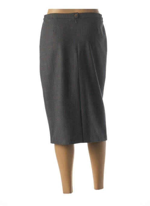Jupe mi-longue gris GUY DUBOUIS pour femme