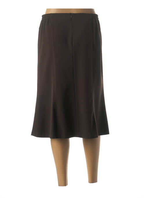 Jupe mi-longue marron FRANCE RIVOIRE femme