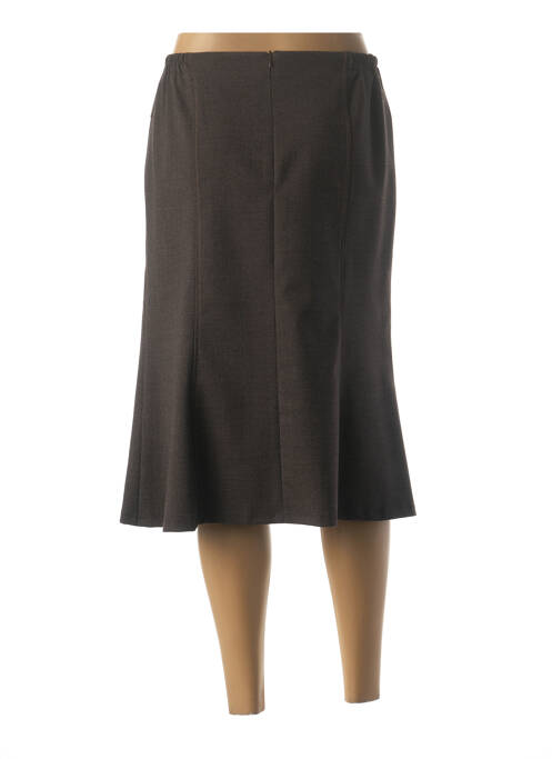 Jupe mi-longue marron FRANCE RIVOIRE pour femme